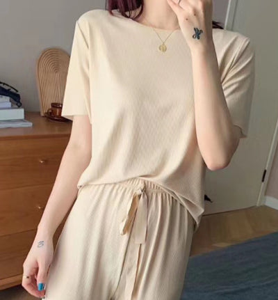 Pijama de Verano para Mujer - Conjunto Cómodo de Dos Piezas