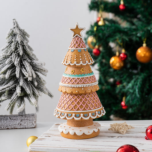 Árbol de Navidad de Jengibre - Decoración de Escritorio para Sala de Estar - Image 3