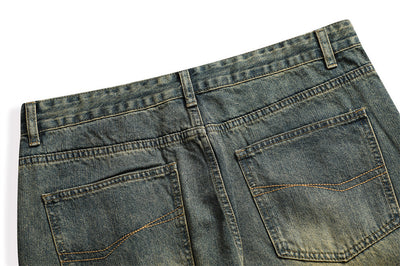Jeans Vintage Holgados Teñidos Amarillo Barro para Hombre - Image 17