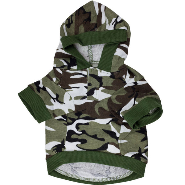 Suéter con Capucha Camuflaje para Mascotas - Diseño Simple y Cómodo