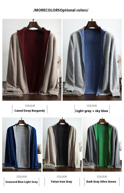 Cardigan de Lana con Cierre Zip Manga Larga - Image 11
