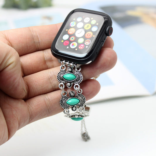 Reloj de Pulsera Turquesa con Brazalete Metálico