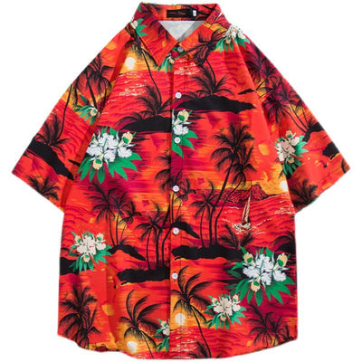 Camisa Estampada Tailandesa Manga Corta para Hombre - Image 6