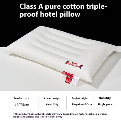 Almohada de Algodón Puro Antibacteriana Anti-ácaros Clase A - Image 3