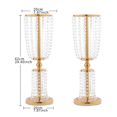 Candelabro Cristal Plateado para Eventos - Decoración Elegante para Bodas y Banquetes - Image 7
