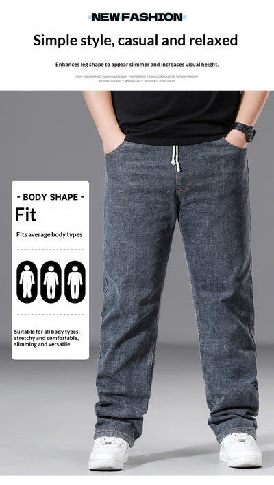 Pantalones Holgados de Cintura Elástica para Hombre Talla Grande - Image 13