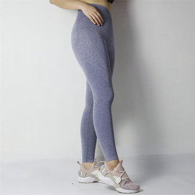 Pantalones Deportivos Cintura Alta Sin Costuras con Levantamiento Push-up para Yoga y Running - Image 35