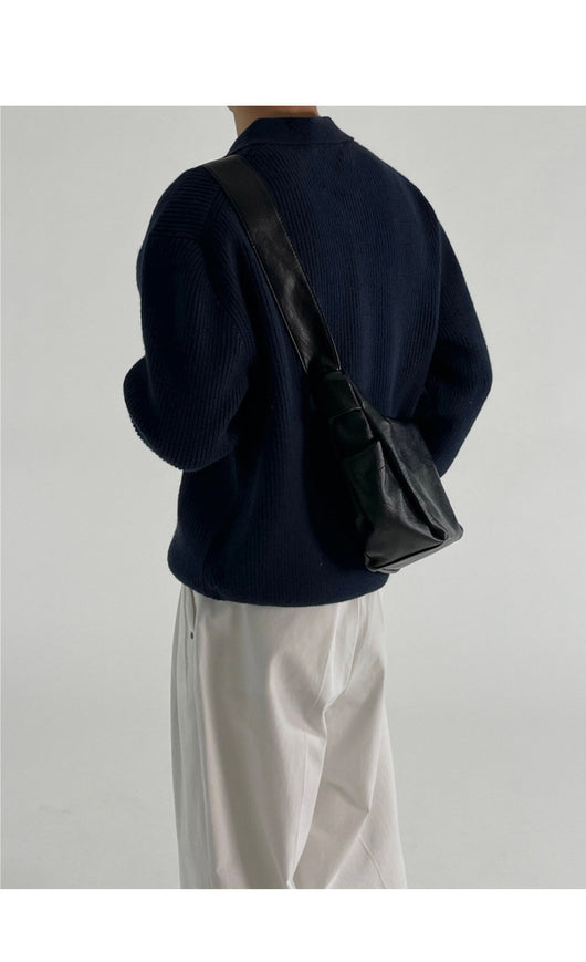 Bolsa Mensajera de Cuero PU para Hombre - Capacidad Grande, Estilo Minimalista - Image 5