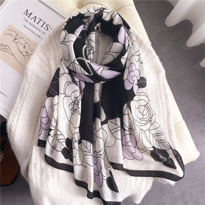 Chal Floral Elegante en Algodón y Lino - Image 19