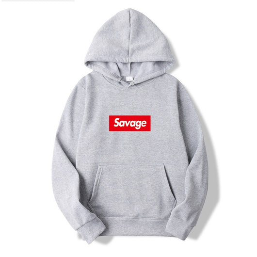 Sudadera con Capucha SAVAGE Estilo de Pareja - Diseño Estampado con Forro Polar - Image 9