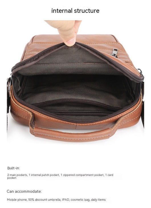 Bolso de Hombro para Hombre en Cuero Genuino Premium - Image 13