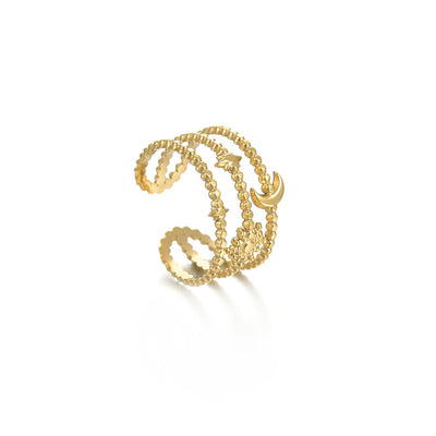 Anillo Ajustable Estrella de Seis Puntas y Luna - Image 11