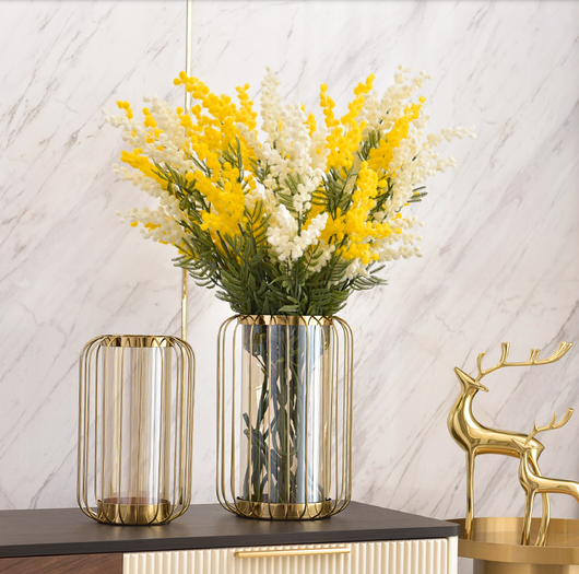 Jarrón Decorativo de Lujo con Flores Secas Simuladas para Sala de Estar - Image 24