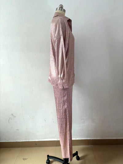 Conjunto de Dos Piezas Mujer con Camisa Estampado Leopardo y Pantalón - Image 37