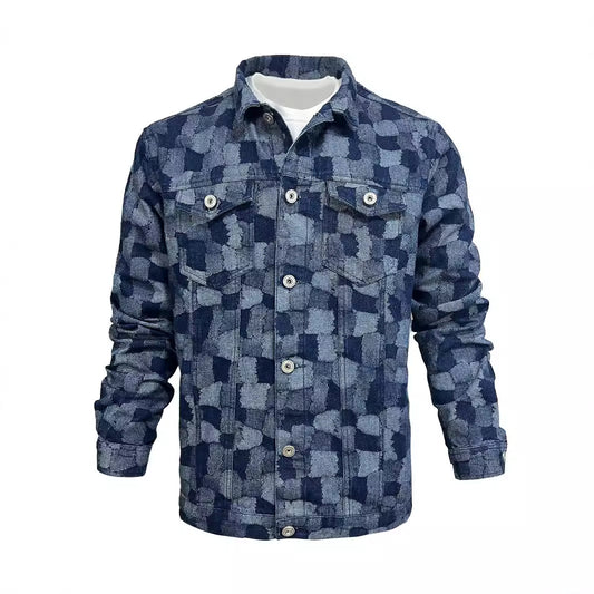 Camisa de Cuadros Oscuros Manga Larga para Hombre