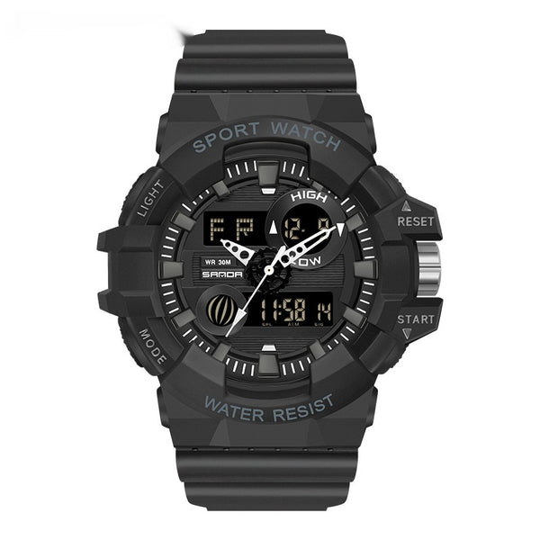 Reloj Deportivo Digital Dual Display Pantalla Grande Luminoso Resistente al Agua Unisex