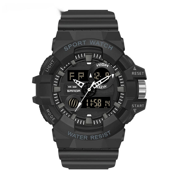 Reloj Deportivo Digital Dual Display Pantalla Grande Luminoso Resistente al Agua Unisex