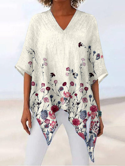 Camiseta Estampada Cuello V Manga Larga para Oficina - Image 3