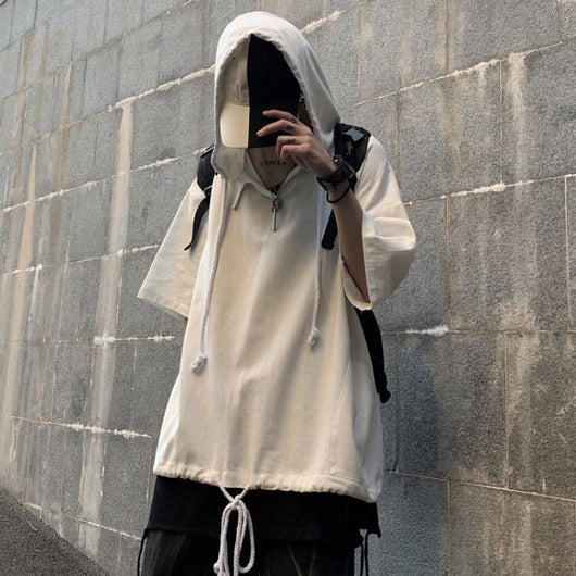 Playera Hoodie Trend Ruffian Manga Corta para Hombre