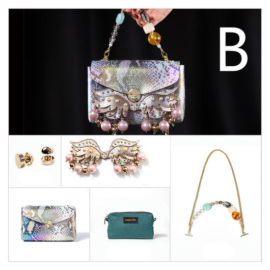 Bolso Bandolera Cuadrado Pequeño en Cuero Genuino para Mujer - Image 18