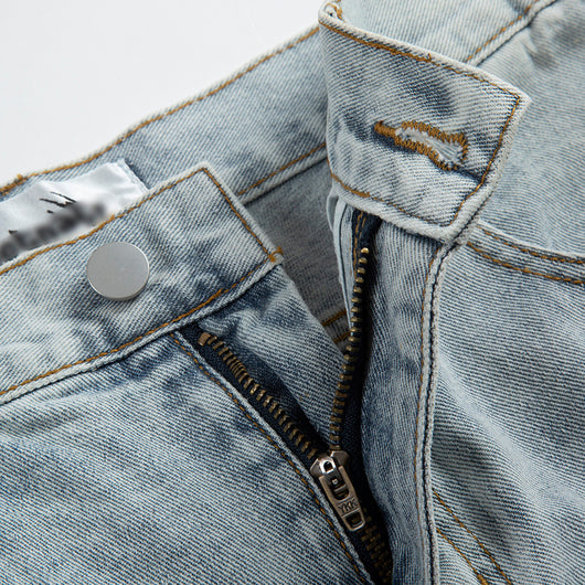 Jeans Holgados Retro con Rotos y Parches para Hombre - Image 3
