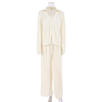 Blusa Retro con Pliegues Manga Larga para Mujer Primavera - Image 21