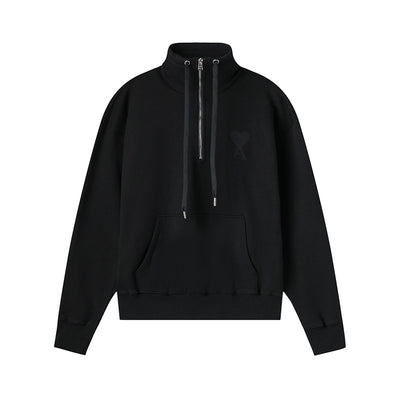 Suéter Casual Unisex con Cuello Alto y Cierre de Cremallera - Diseño con Bordado Love - Image 12