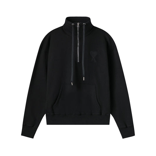 Suéter Casual Unisex con Cuello Alto y Cierre de Cremallera - Diseño con Bordado Love - Image 12