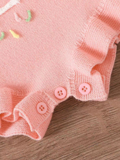 Enterizo Romper con Suéter Bordado y Volantes - Image 15
