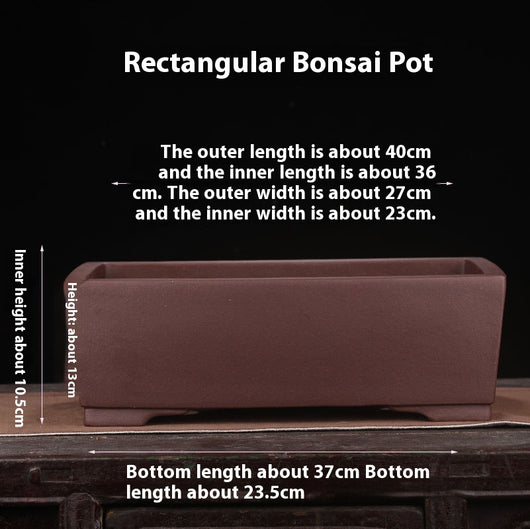 Maceta Rectangular de Cerámica Yixing Purple Sand - Image 11