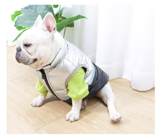 Abrigo Acolchado para Mascotas con Plumón de Pato - Blanco - Image 7