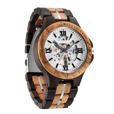 Reloj Mecánico Automático Artesanal en Madera Pura para Hombre - Image 8