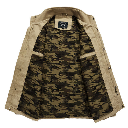 Chaqueta de Algodón Lavado Suelta para Hombre - Image 5