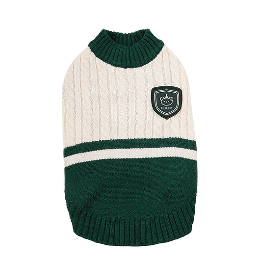 Suéter de Invierno Preppy para Perros Pequeños - Diseño sin Mangas con Combinación de Colores - Image 5