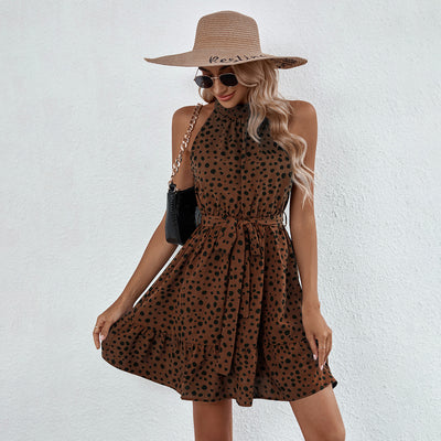 Vestido Floral Cuello Halter Ajustado para Mujer - Image 16