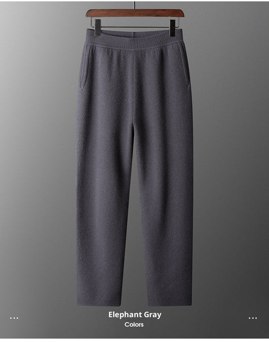 Pantalones de Cachemira Gruesa Talle Alto para Hombre - Image 10