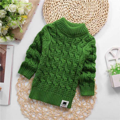 Suéter Tejido Grueso Cuello Redondo para Bebé y Niño - Image 12