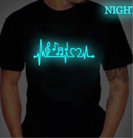 Playera Hombre Símbolo Musical Luminoso - Image 4