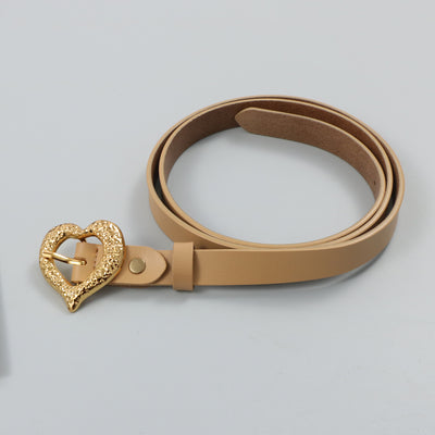 Cinturón de Cuero Genuino con Hebilla Corazón Dorado - Image 15