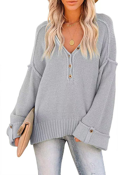 Suéter Pullover de Acrílico Liso para Mujer - Otoño Invierno - Image 16
