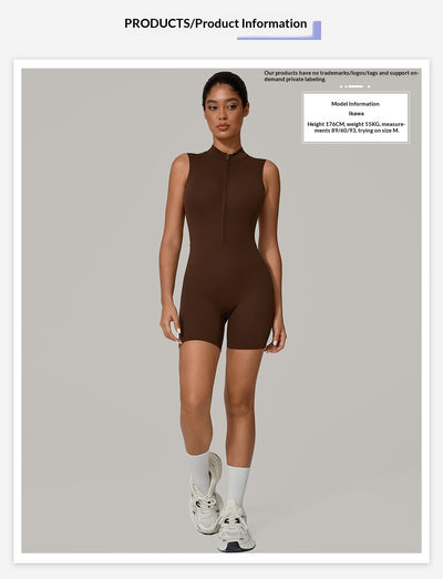 Jumpsuit Elegante Sin Mangas con Cuello Alto y Cierre - Image 15