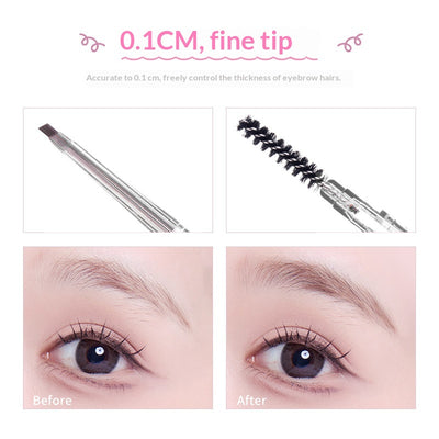 Lápiz de Cejas Doble Punta Ultrafino Impermeable de Larga Duración - Image 3