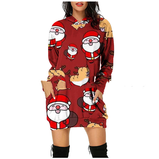 Suéter Navideño con Capucha y Bolsillos para Mujer - Image 11