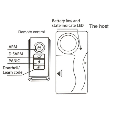 Detector de Vibración Inalámbrico con Control Remoto y Alarma Antirrobo - Image 4