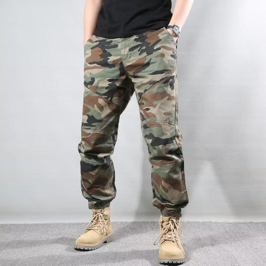Pantalones Cargo Retro Estilo Japonés con Camuflaje y Corte Tobillero - Image 8