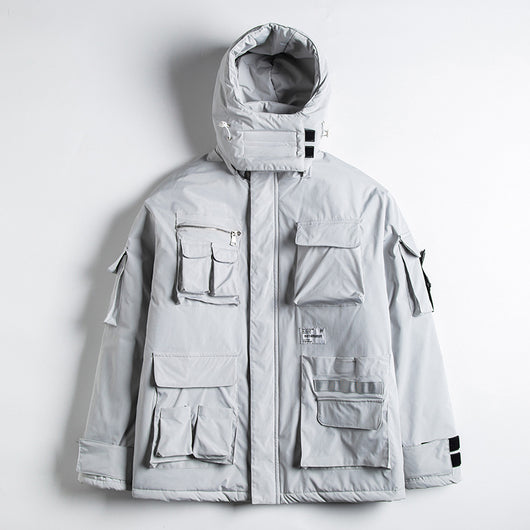 Chaqueta de Invierno de Algodón para Hombre con Capucha Suelta - Image 12