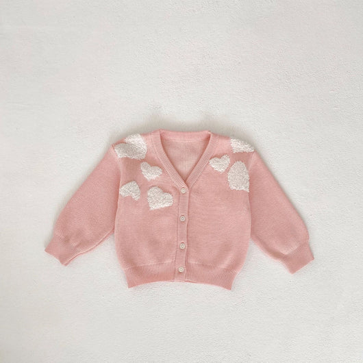 Suéter Abrigo para Bebé Niña con Bordado Love - Image 6