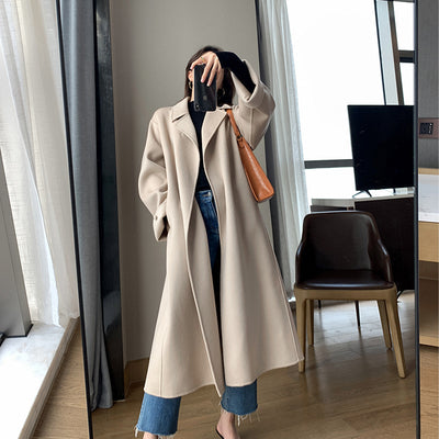 Abrigo de Lana Reversible para Mujer - Diseño Ajustado