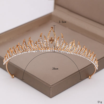 Corona de Cumpleaños para Niña, Tiara de Pasarela con Pedrería - Image 7