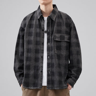 Camisa a Cuadros Otoñal para Hombre - Estilo Personalidad Fashion - Image 11